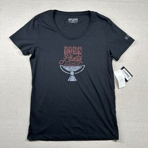 Levelwear Shirt Womens L Golf Atlanta Tour Championship East Lake Solid Black